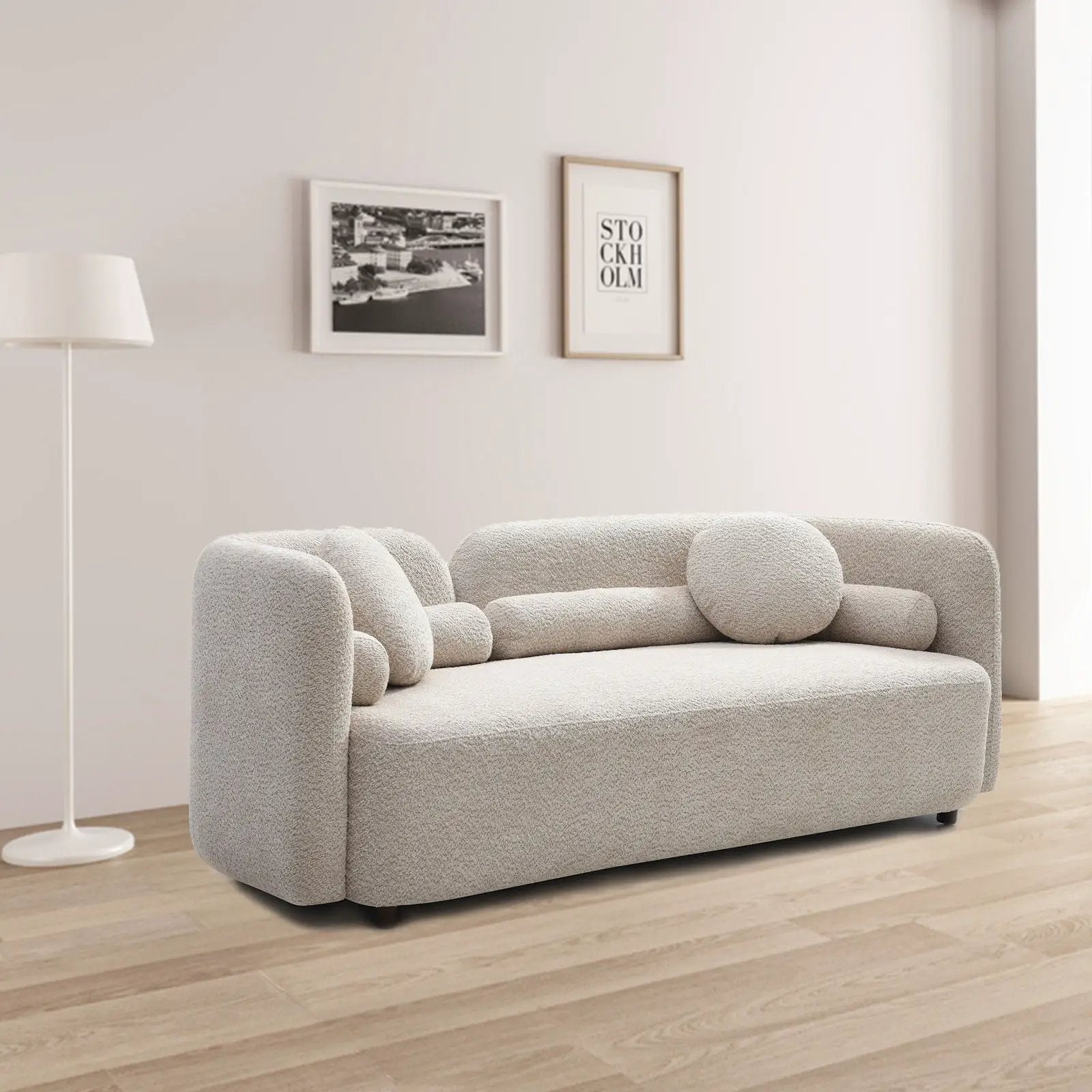 2 Seater Sofa Couch For Living Room - Light Beige by HouseOfZazla