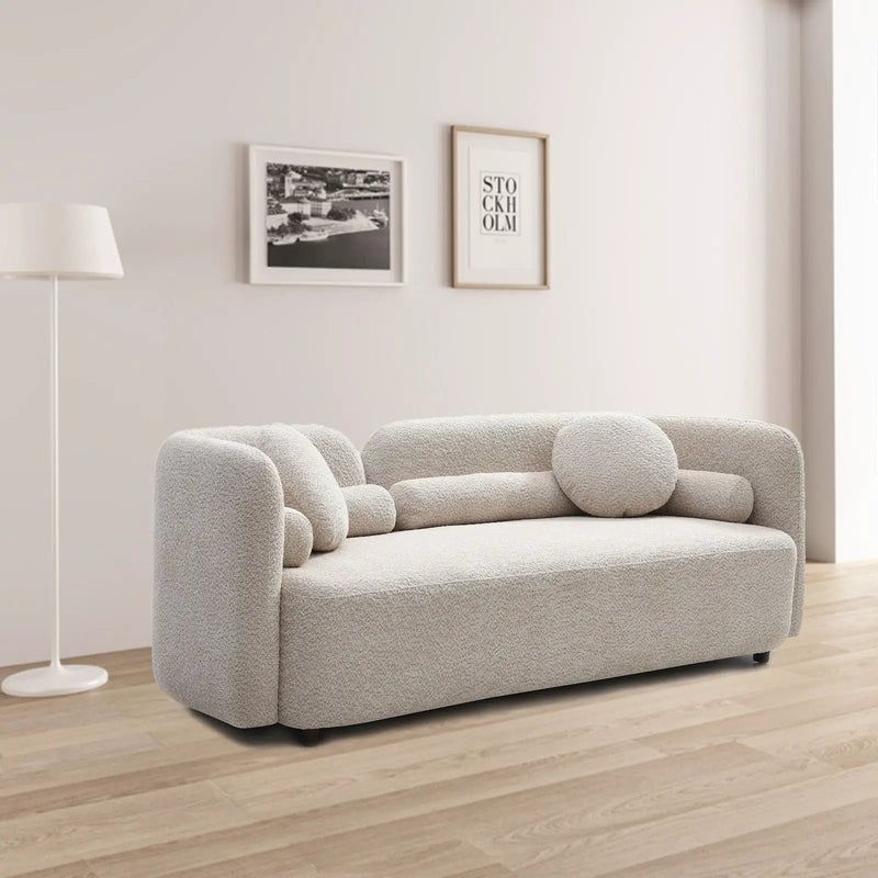 2 Seater Sofa Couch For Living Room - Light Beige by HouseOfZazla