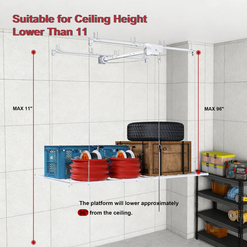 Overhead Garage Storage Rack 3x6 FT for High Ceilings by HouseOfZazla
