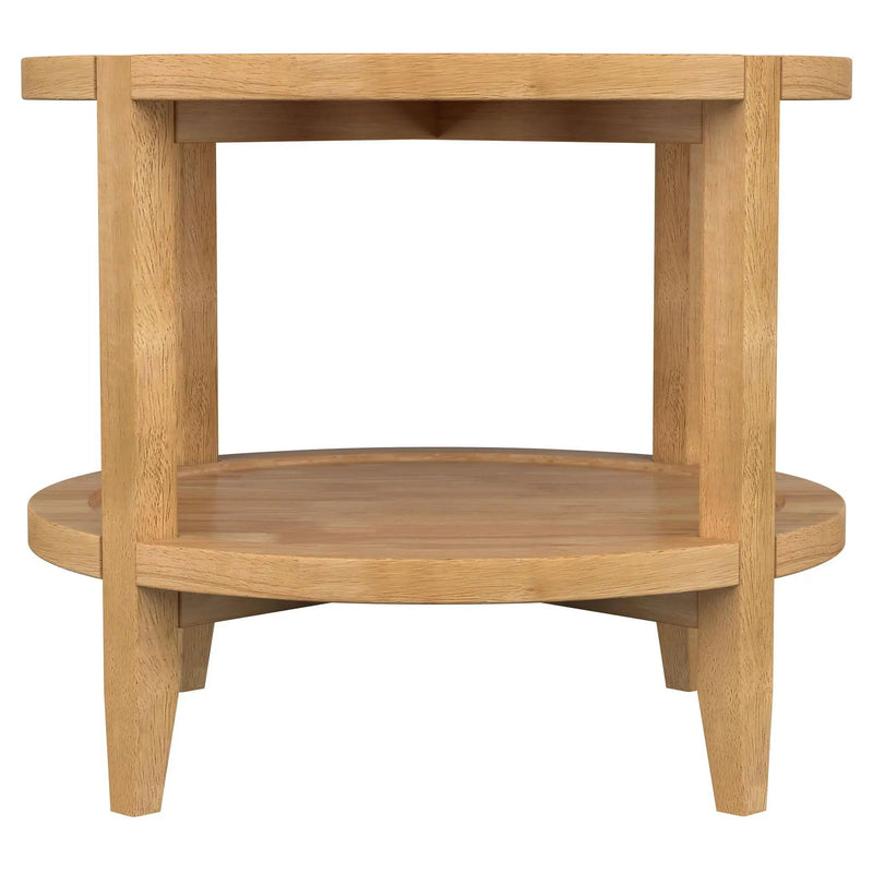 Isbell - Round Table With Storage Shelf