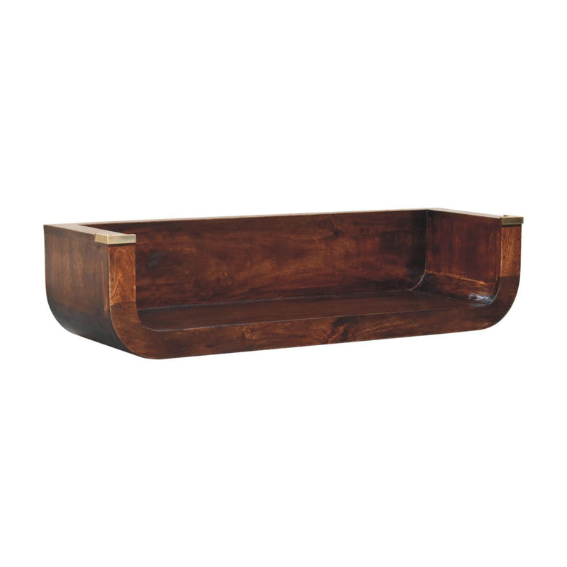 Indira - Floating Console Table - Walnut by HouseOfZazla