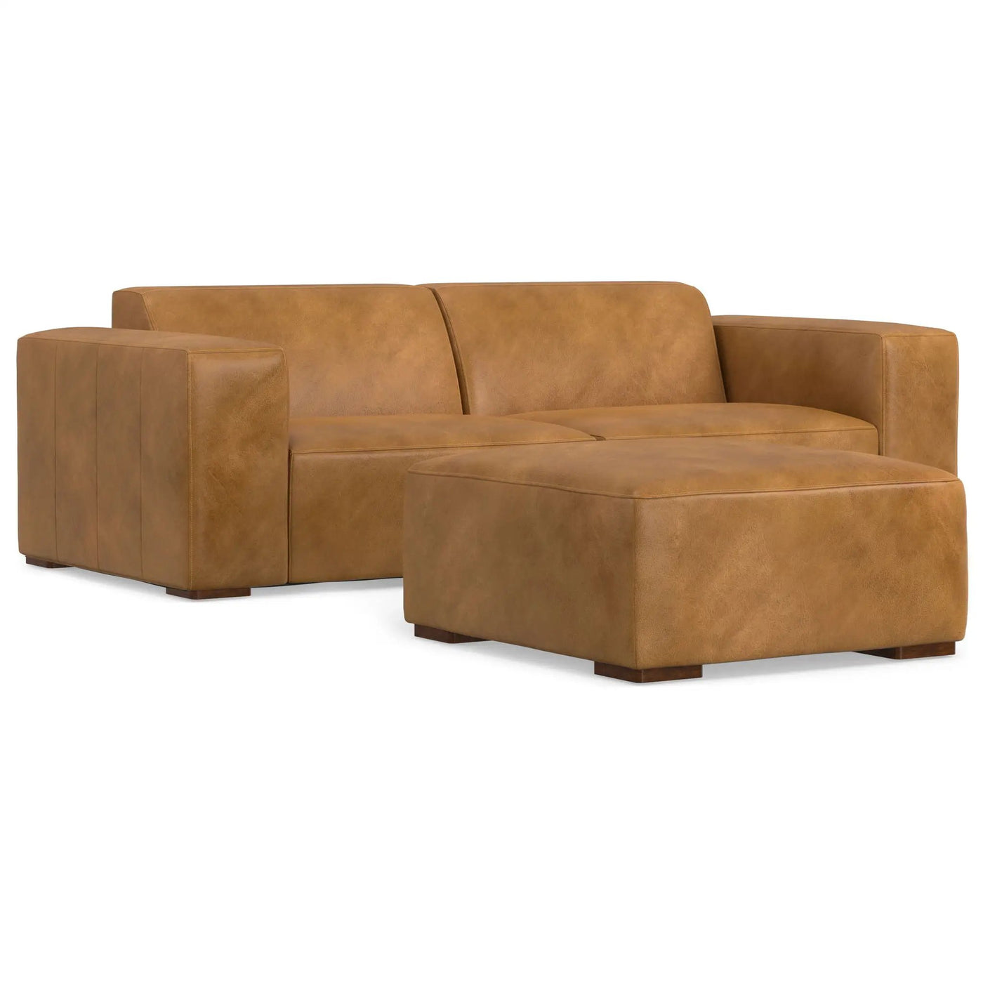 Rex - Handcrafted Sectional Sofa And Ottoman by HouseOfZazla