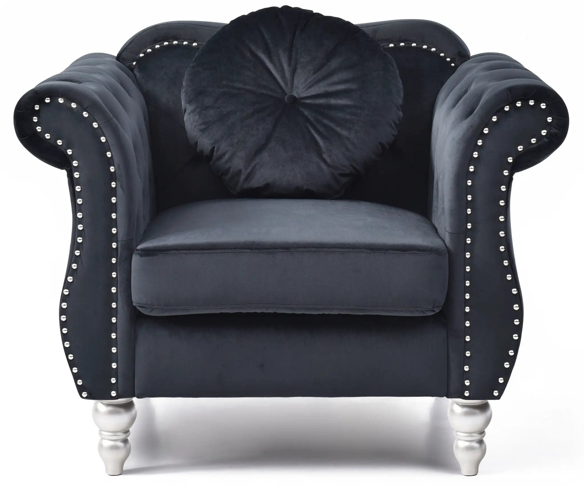 Chic Transitional Flared Arm Chair by HouseOfZazla