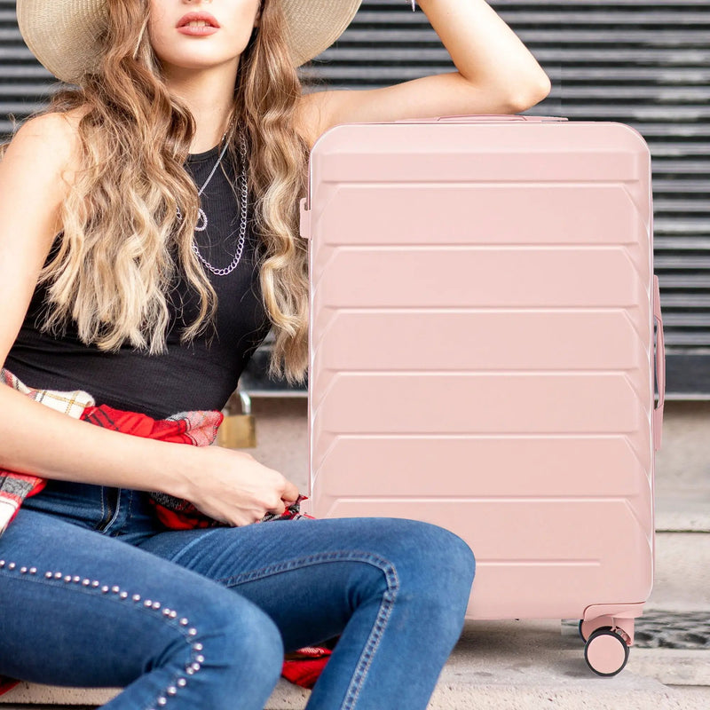 3 Pieces Set 20" / 24" / 28" Spinner Wheel Luggage With Combination Lock by HouseOfZazla