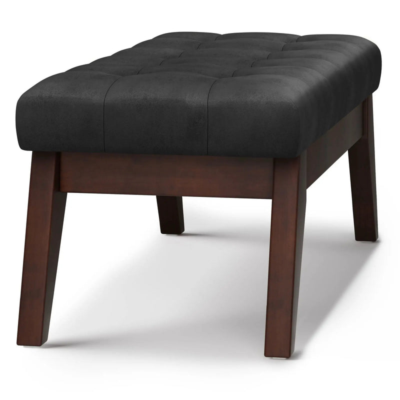 Draper - Upholstered Mid Century Tufted Ottoman Bench by HouseOfZazla
