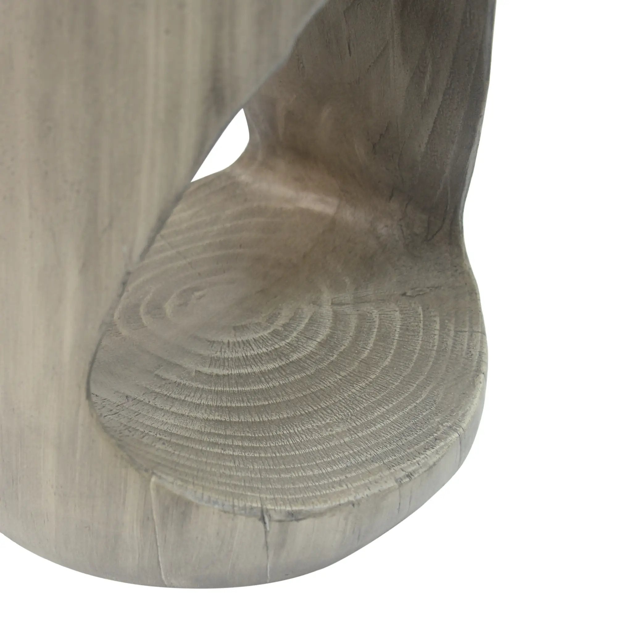 Hollow Side Table Wood-Like Texture Grey by HouseOfZazla