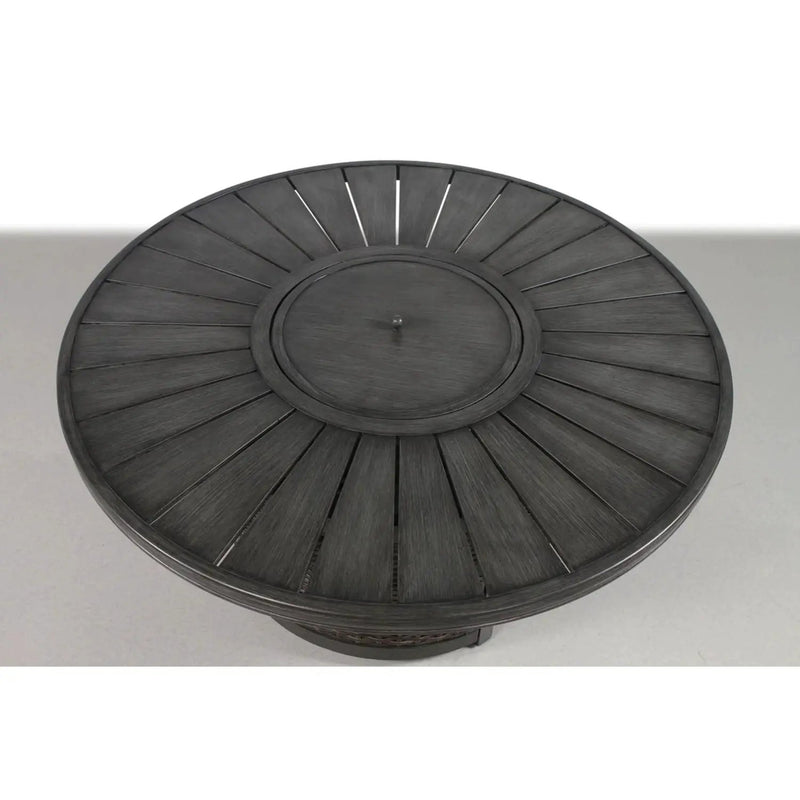 Patio Seating Group For 4 With Cushions And Fire Pit Table - Brown by Unique Piece Furniture