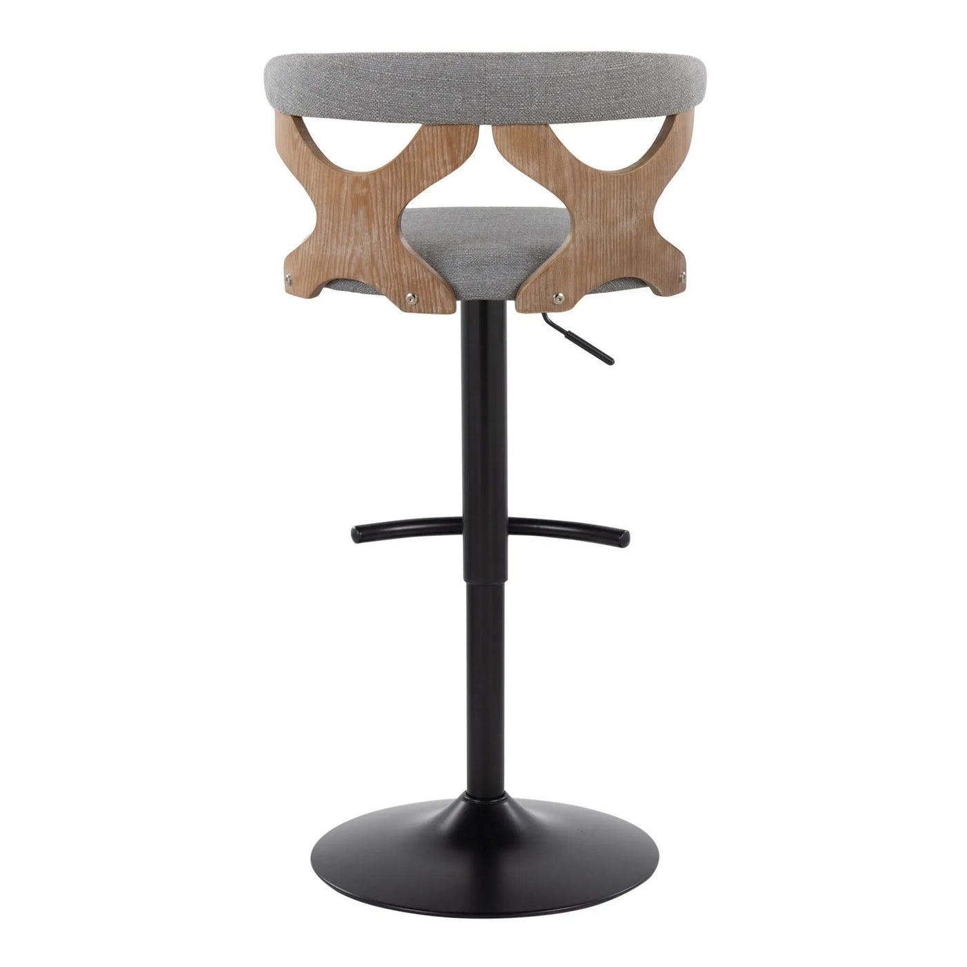 Gardenia - Contemporary Adjustable Barstool & Swivel With Rounded T Footrest (Set of 2) by HouseOfZazla