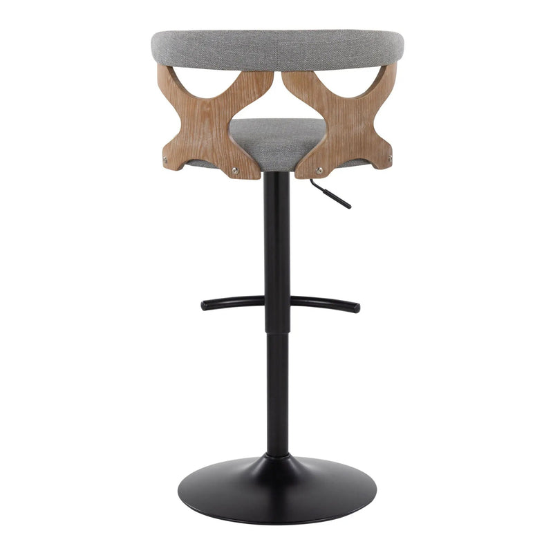 Gardenia - Contemporary Adjustable Barstool & Swivel With Rounded T Footrest (Set of 2) by HouseOfZazla