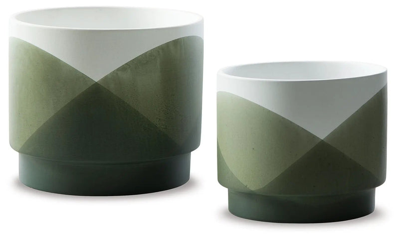 Ardenridge - Planter Set (Set of 2) - Green / White by Unique Piece Furniture