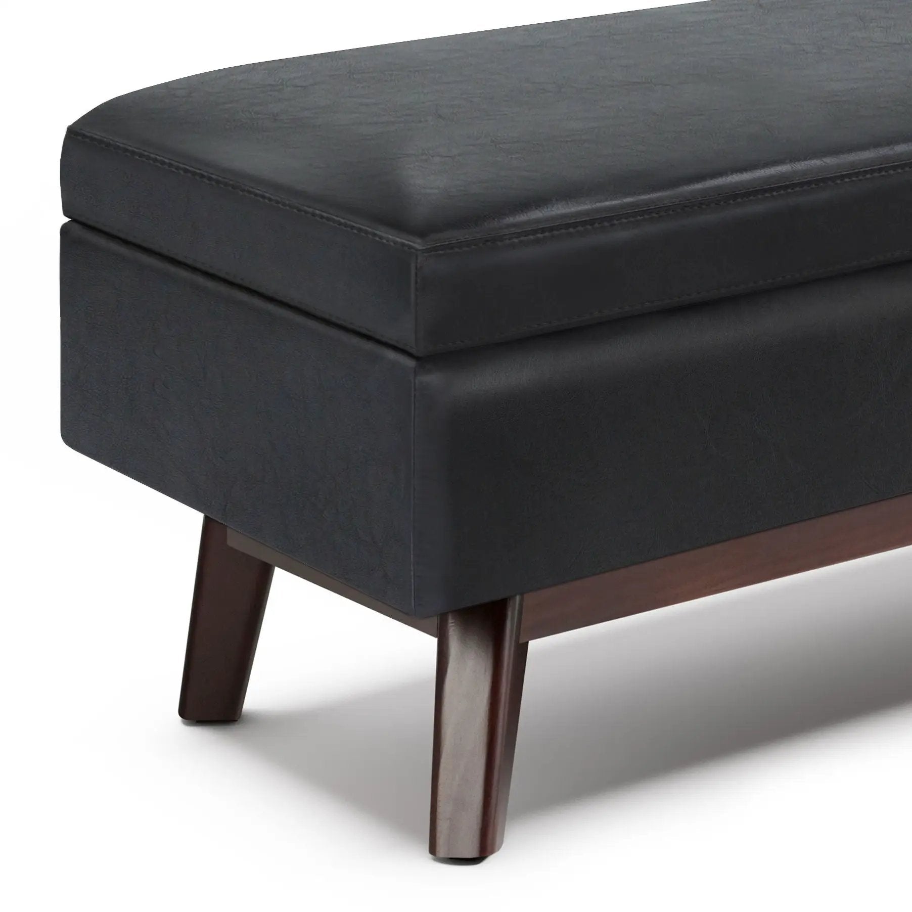 Owen - Rectangular Storage Ottoman - Midnight Black by HouseOfZazla