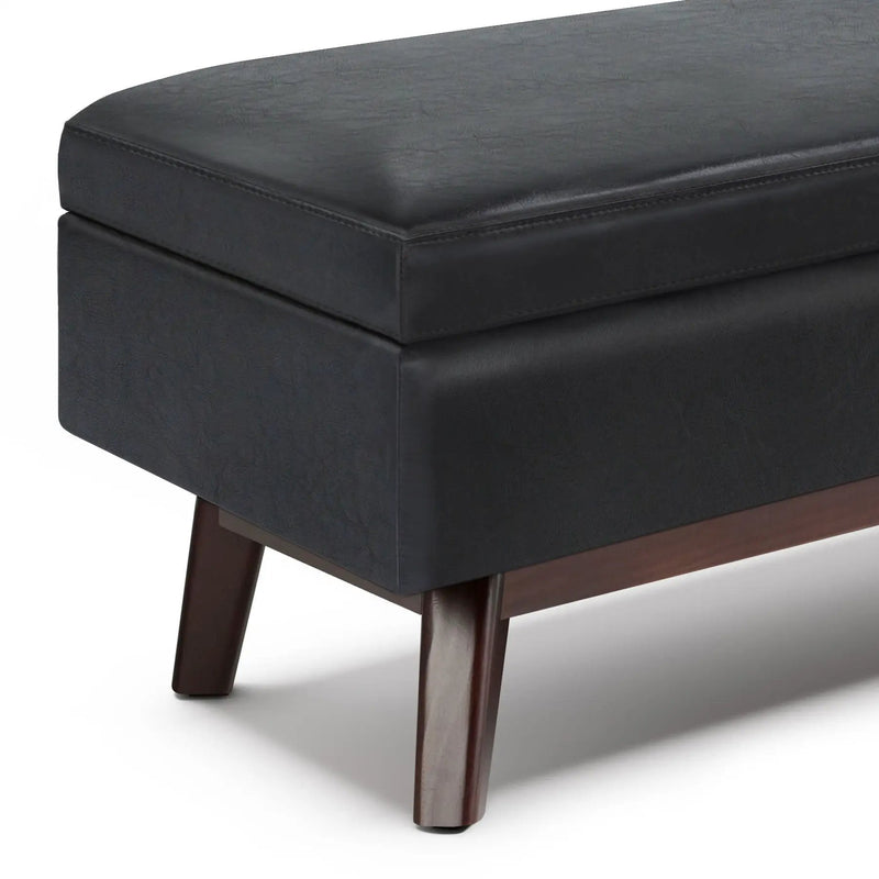 Owen - Rectangular Storage Ottoman - Midnight Black by Unique Piece Furniture