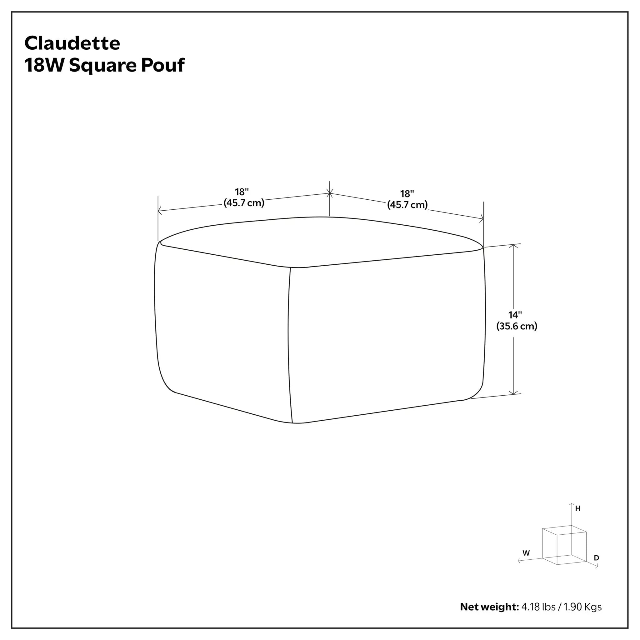 Clay - Square Pouf, Upholstered by HouseOfZazla