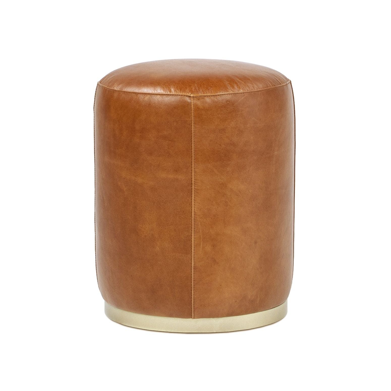 Nico - Round Ottoman Stool - Brown by HouseOfZazla
