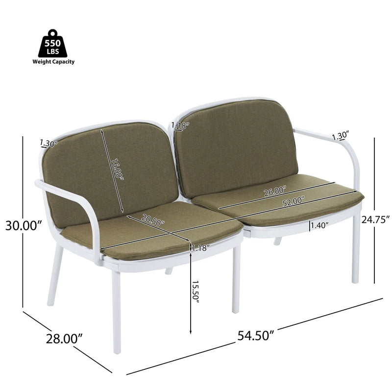 Luna Outdoor Patio 3 Pieces Chat Set by HouseOfZazla