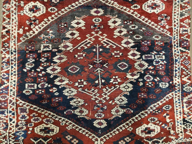 4' X 4' 4" Antique Handmade Turkish Oriental Bergema Wool Veg Dyes Tribal Collectible Rug by Jewel Rugs