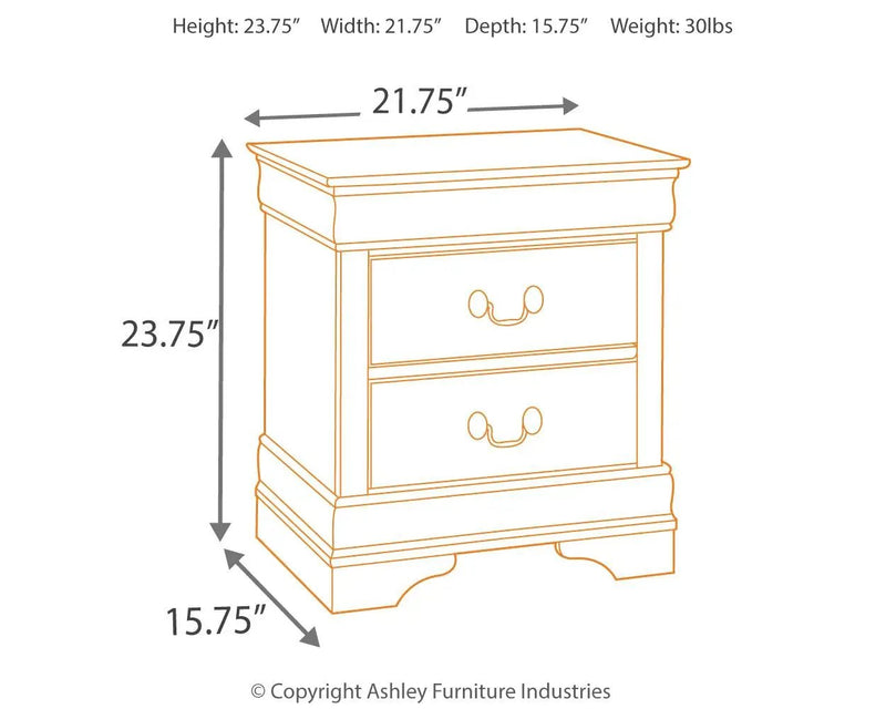 Alisdair - Two Drawer Night Stand - Reddish Brown by Unique Piece Furniture