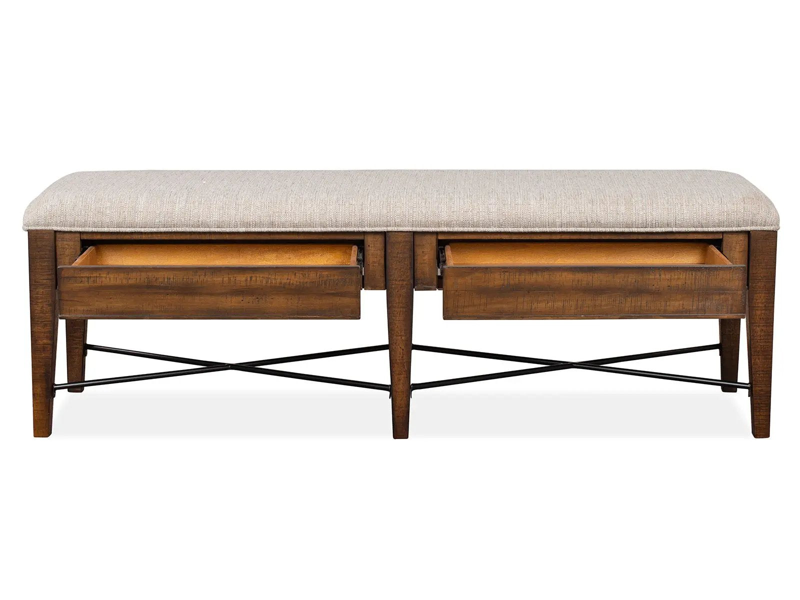 Bay Creek - Bench With Upholstered Seat - Toasted Nutmeg by Unique Piece Furniture