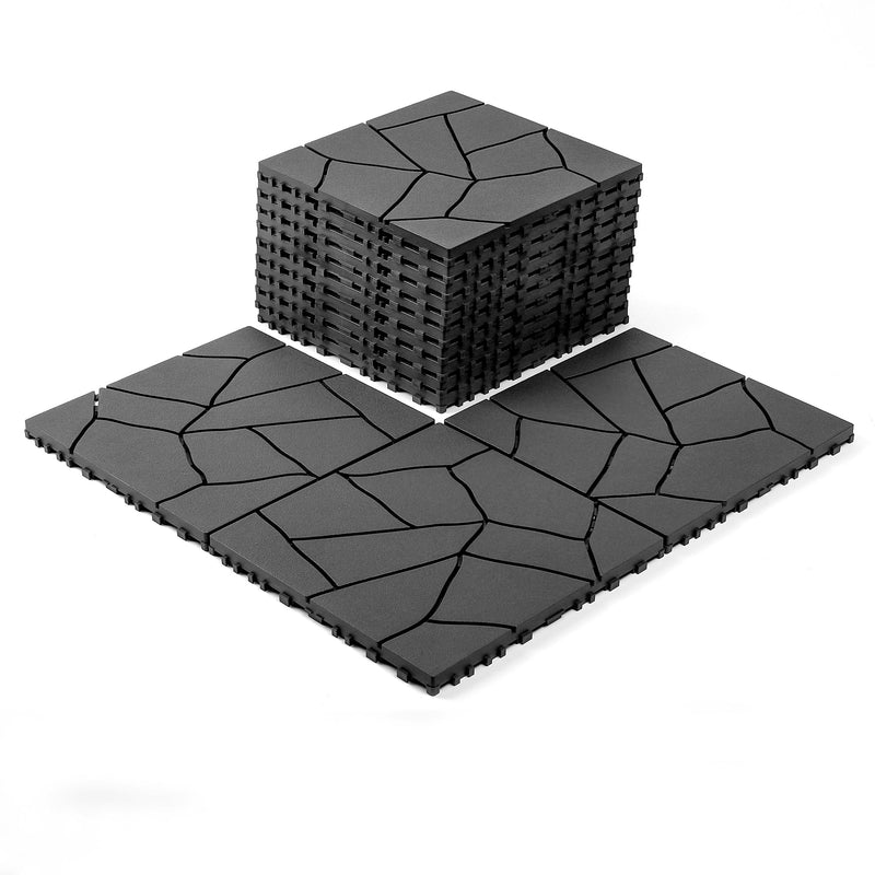 Stone Style 12" Patio Deck Tiles by HouseOfZazla