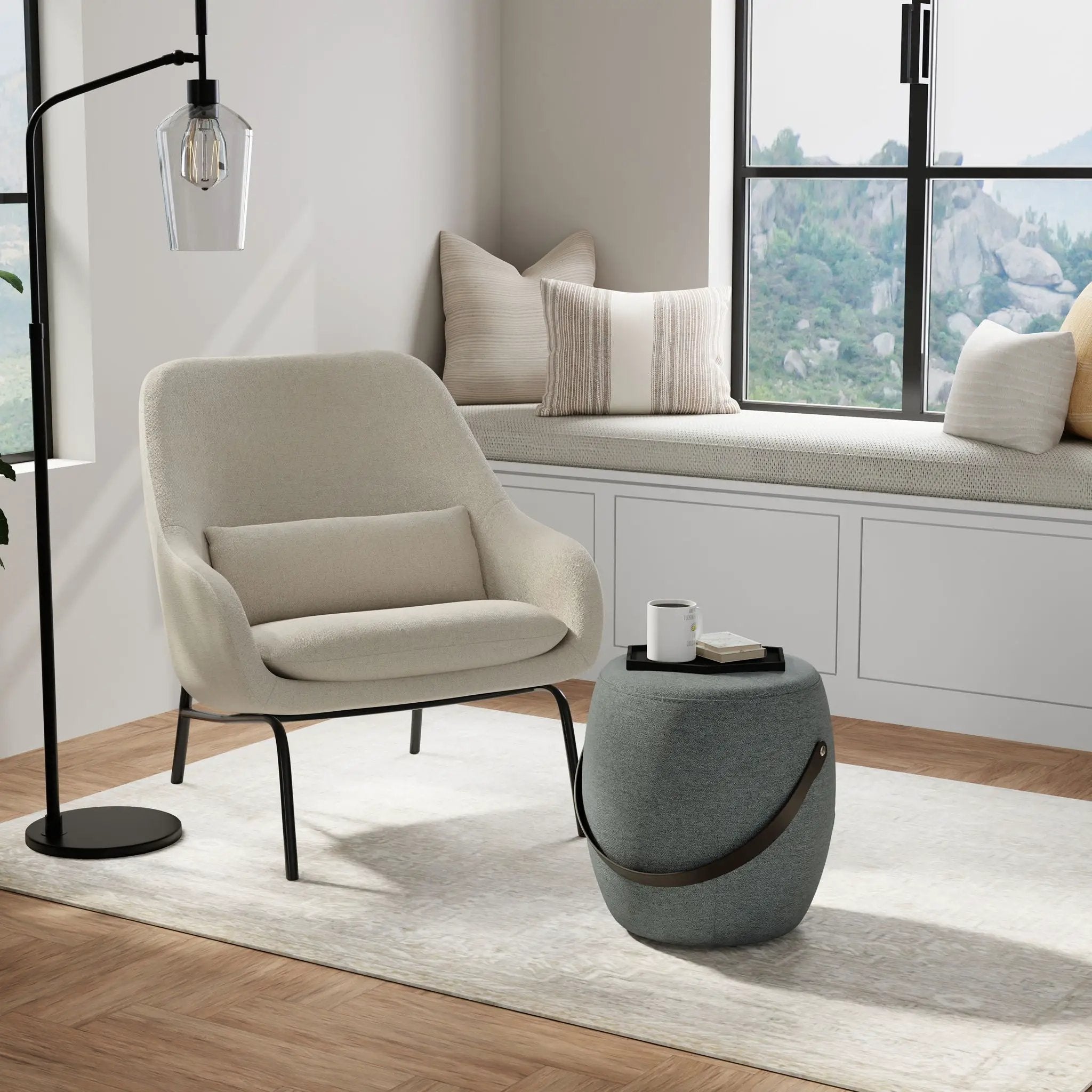 Ramsay - Upholstered Footstool by HouseOfZazla