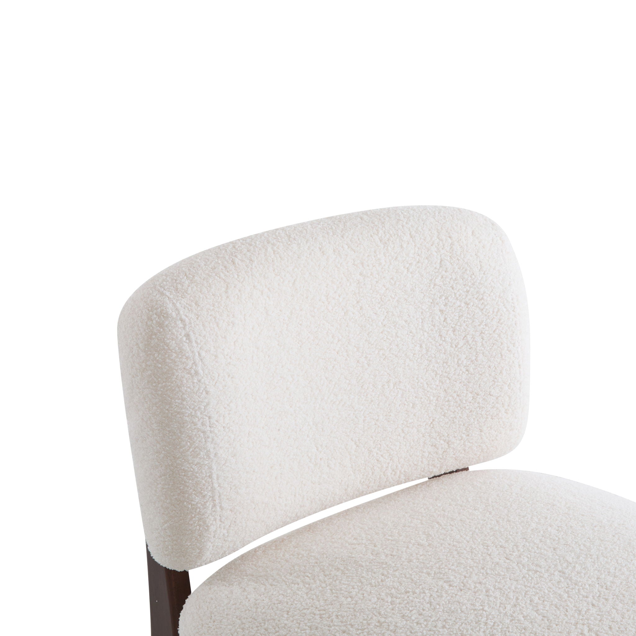 Modern Boucle Lounge Chair With Solid Wood Frame by HouseOfZazla