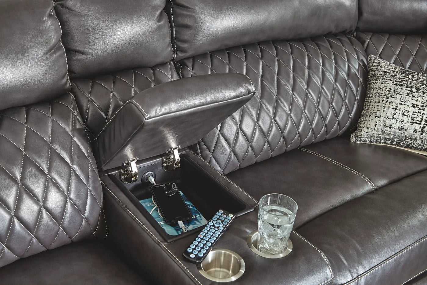 Samperstone - Power Reclining Sectional by Unique Piece Furniture