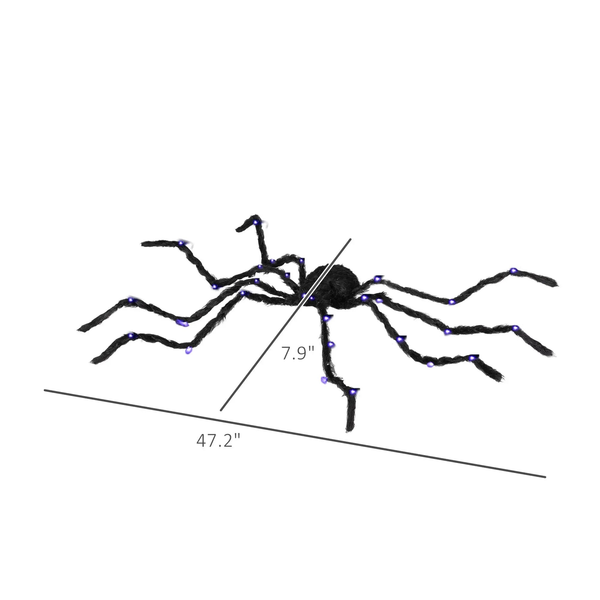 Light-Up Oversized Spider Halloween Yard Decor by HouseOfZazla