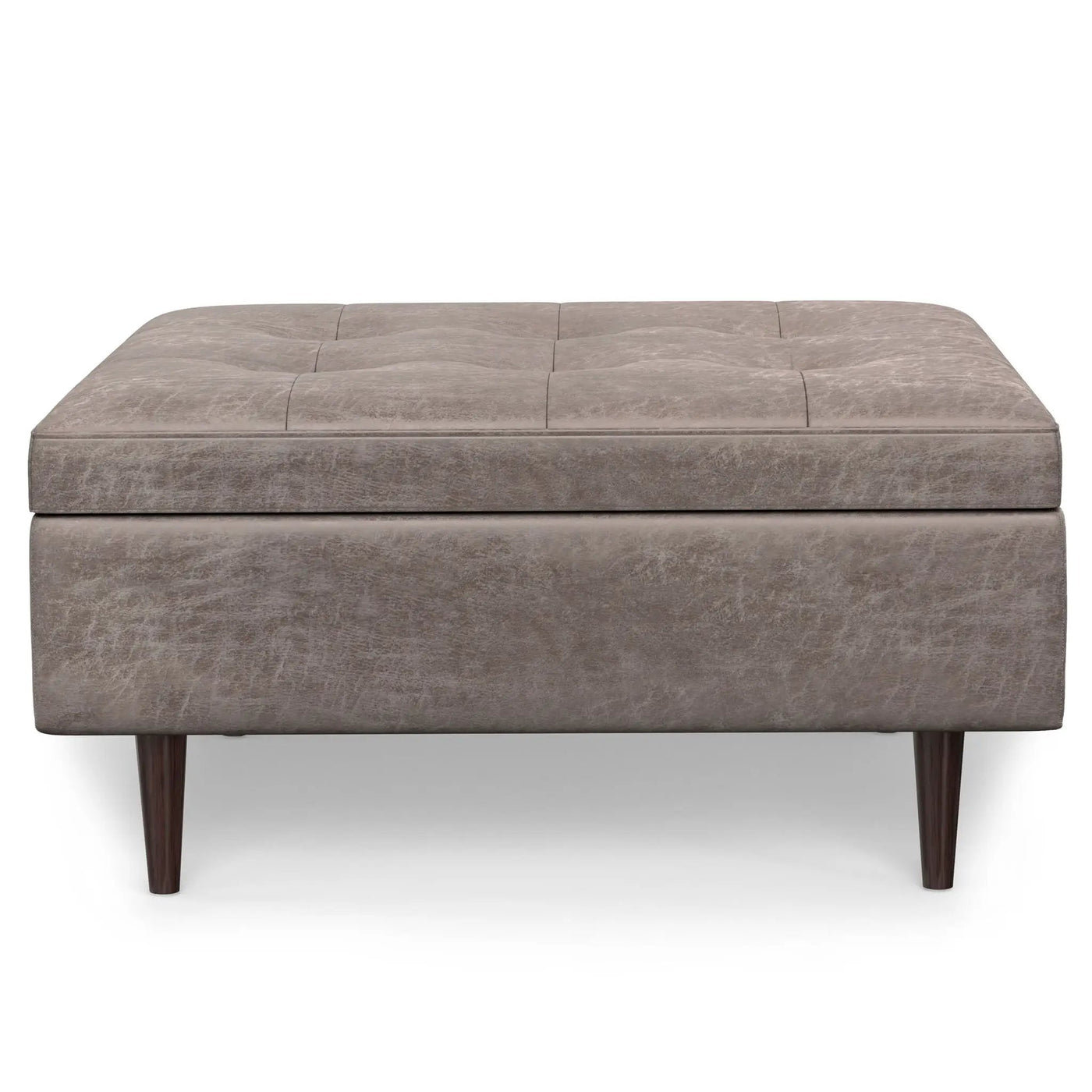 Shay - Large Square Coffee Table Storage Ottoman Mid-Century Style by Unique Piece Furniture
