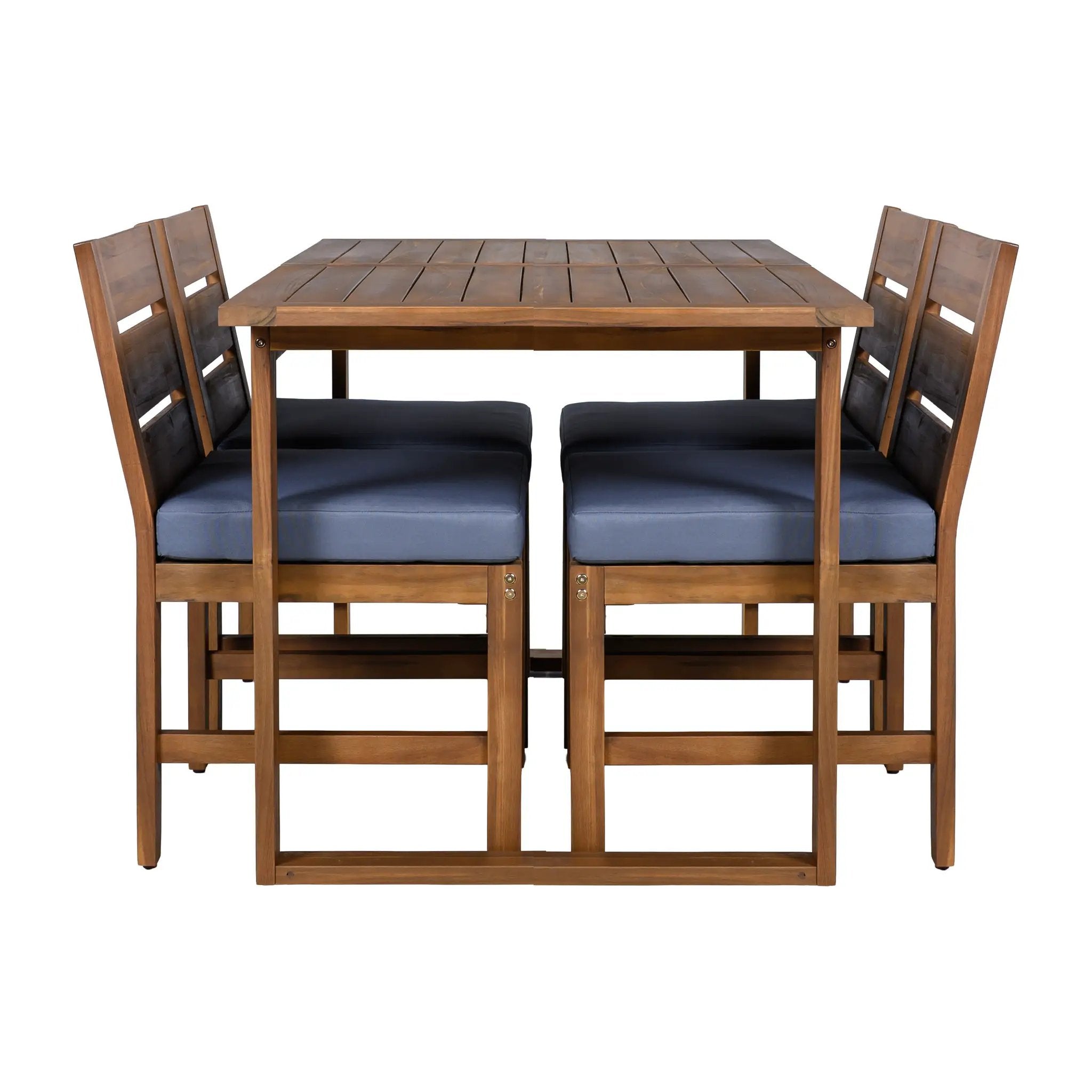 U_STYLE Farmhouse 5-Piece Outdoor Patio Dining Set with Adjustable Legs by HouseOfZazla