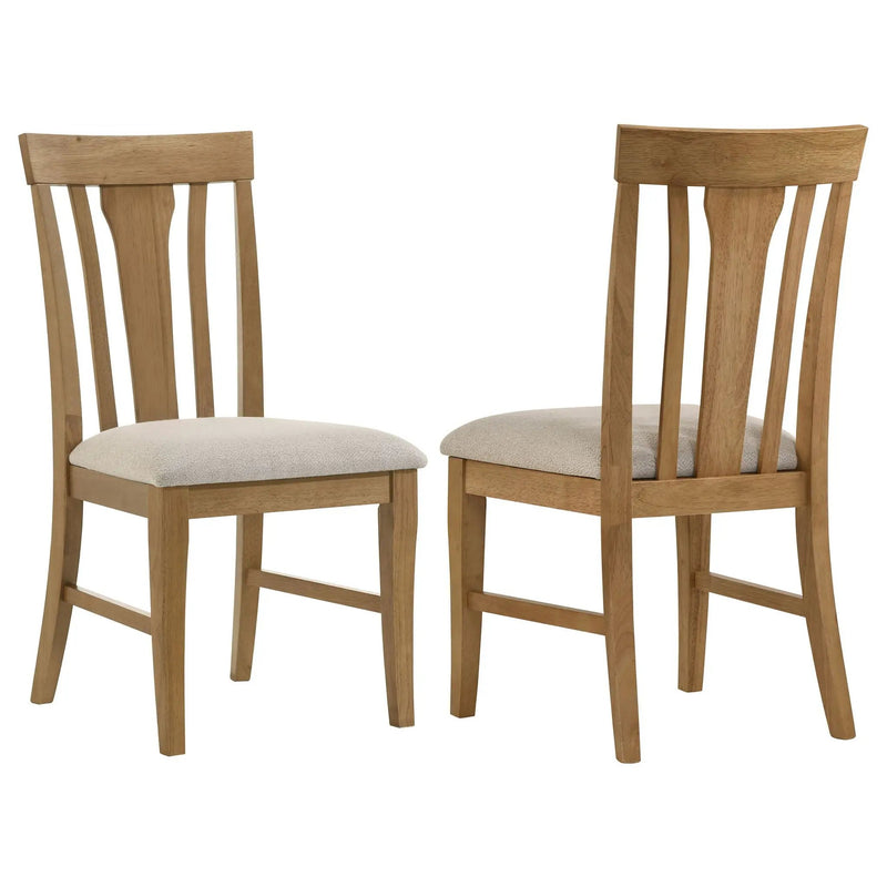 Hartville Dining Side Chair Natural Light Brown (Set of 2) by Unique Piece Furniture