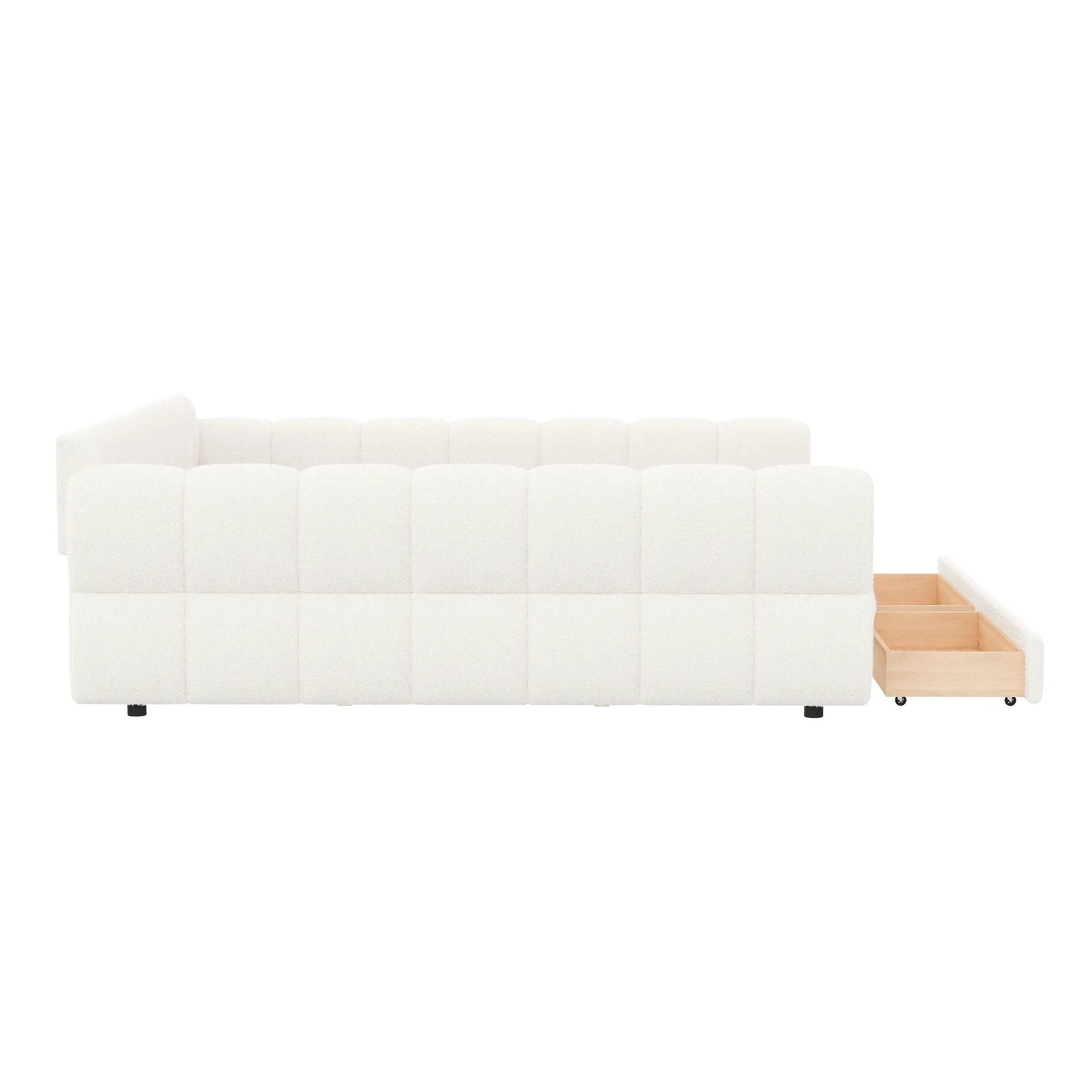 Upholstered Platform Bed With USB Charging And 2 Storage Drawers by HouseOfZazla