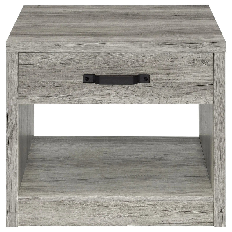Nuberg - 2 Piece And End Table Set With Storage Drawers - Gray