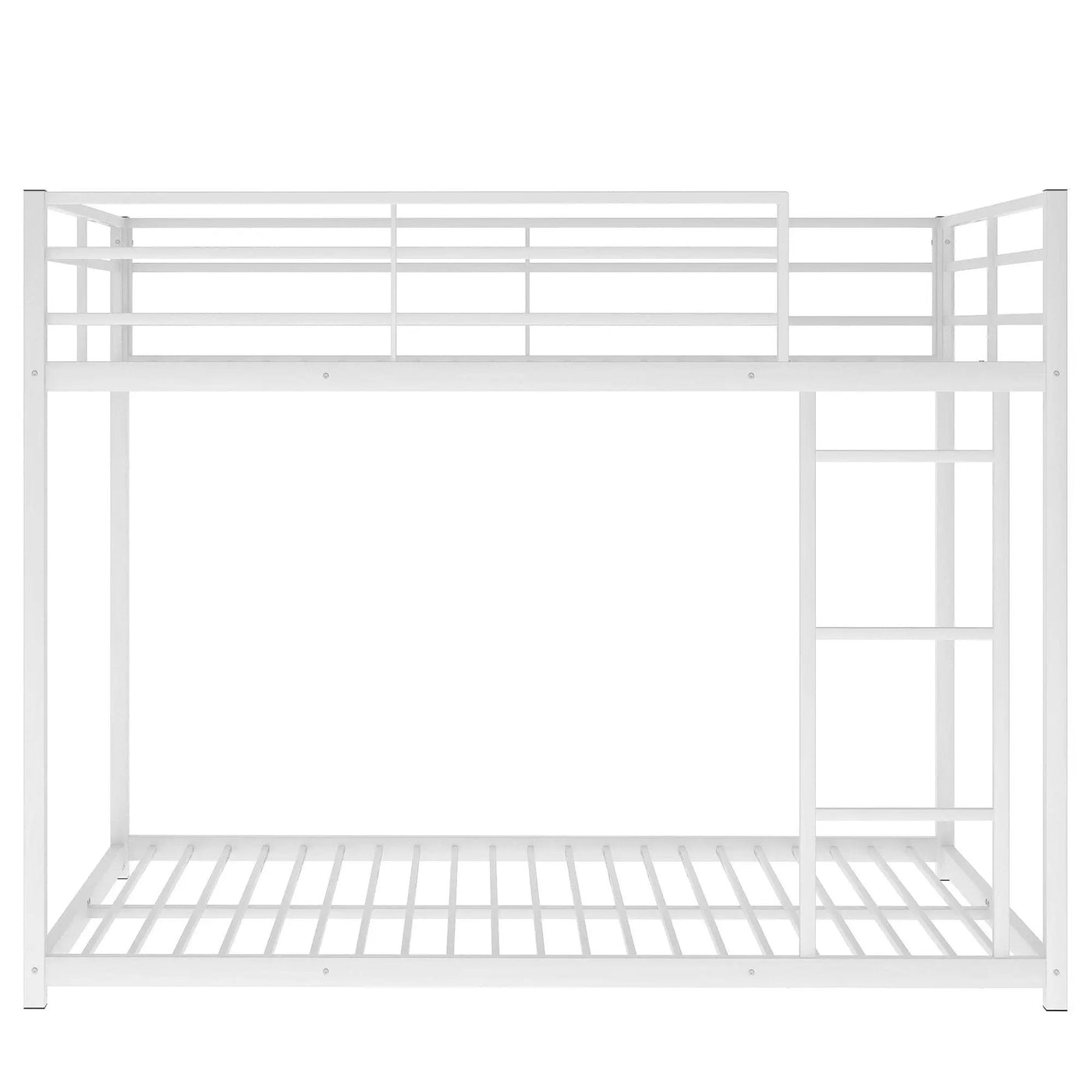 Metal Bunk Bed, Low Bunk Bed With Ladder by HouseOfZazla