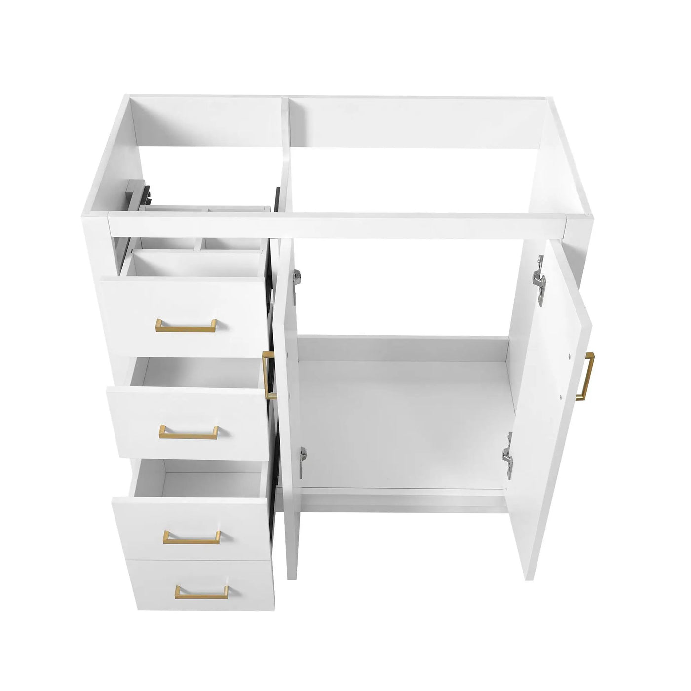 Retro Style Bathroom Vanity, 3 Drawers & Soft Closing Doors by HouseOfZazla