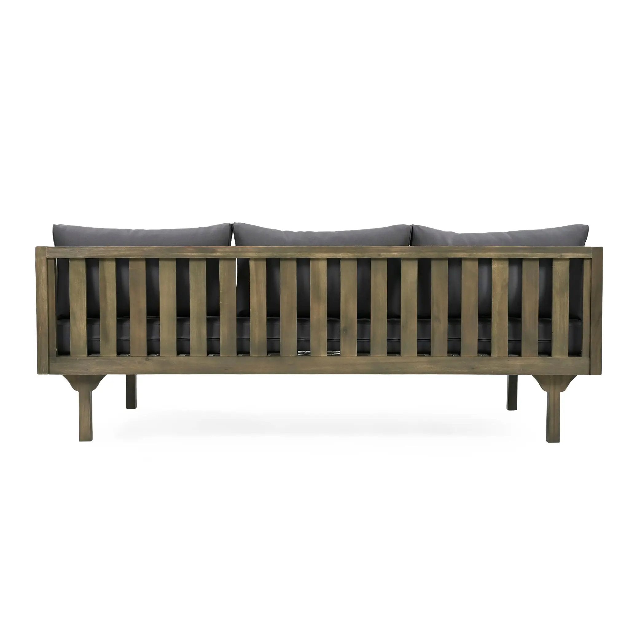 Claremont 3 Seater Daybed Teak Acacia Wood Water Resistant Cushions by HouseOfZazla