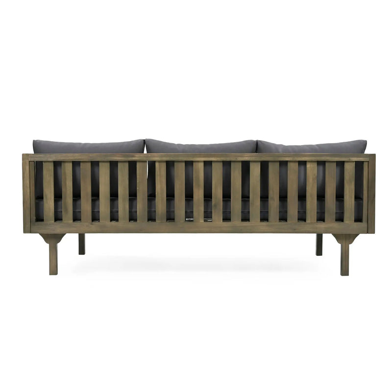 Claremont 3 Seater Daybed Teak Acacia Wood Water Resistant Cushions by HouseOfZazla