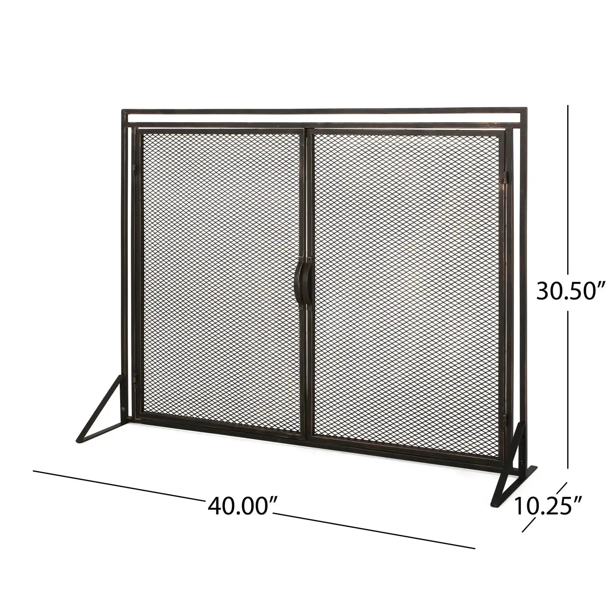 Samantha Iron Fireplace Screen 2 Door Design by HouseOfZazla