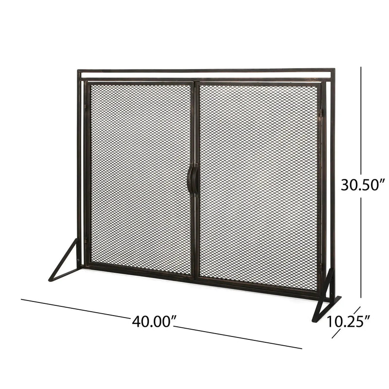 Samantha Iron Fireplace Screen 2 Door Design by HouseOfZazla