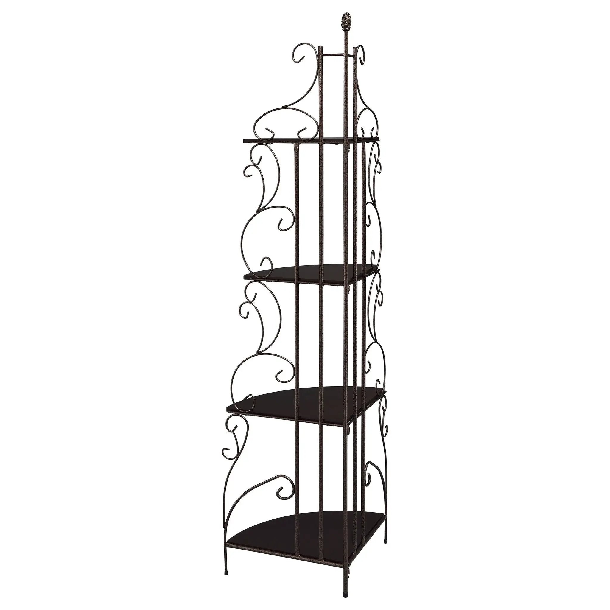 4 Shelf Corner Bookcase - Cappuccino by HouseOfZazla