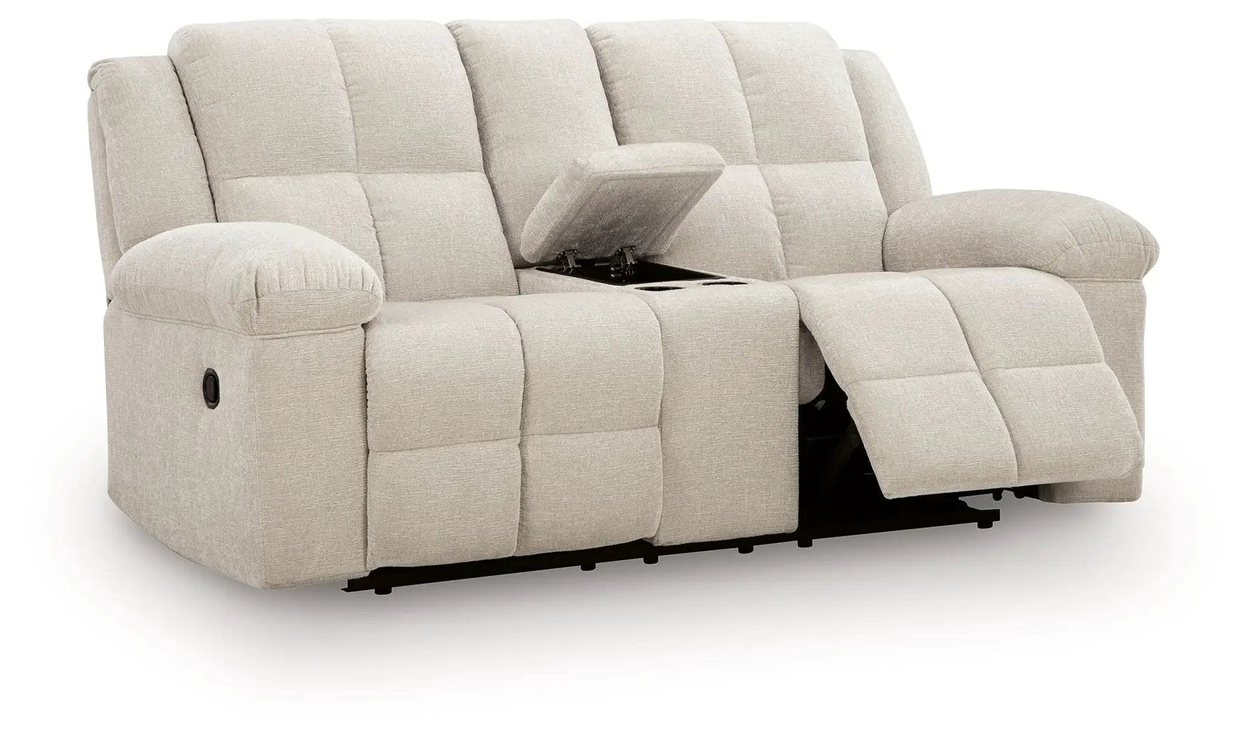 Orlen - Double Reclining Loveseat With Console - Winter by Unique Piece Furniture