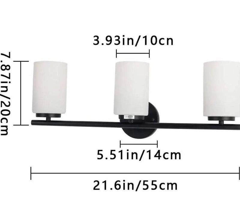 PUUPA 3 Light Bathroom Vanity Light, Modern Interior Black Farmhouse Industrial by Selzalot