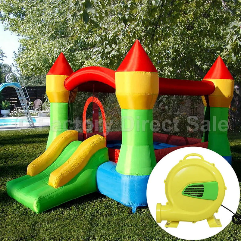 Inflatable Bounce House Jumper with Slide & 480 W Blower