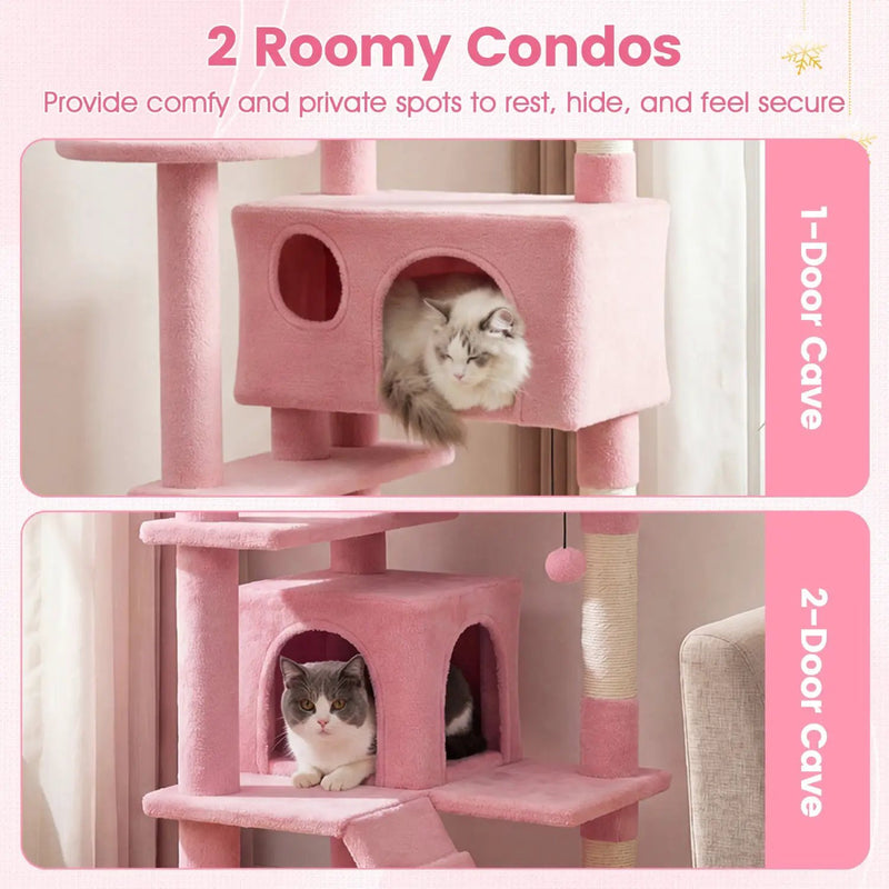 52 Inch Tall Cat Tree Tower for Indoor Cats by DirectDeals