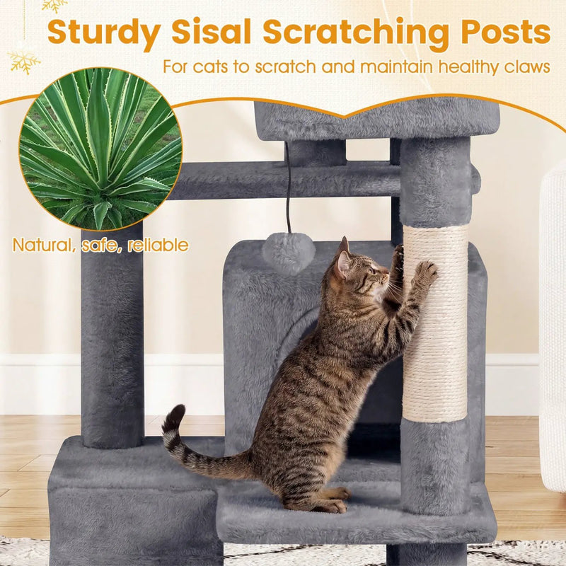 52 Inch Tall Cat Tree Tower for Indoor Cats by DirectDeals