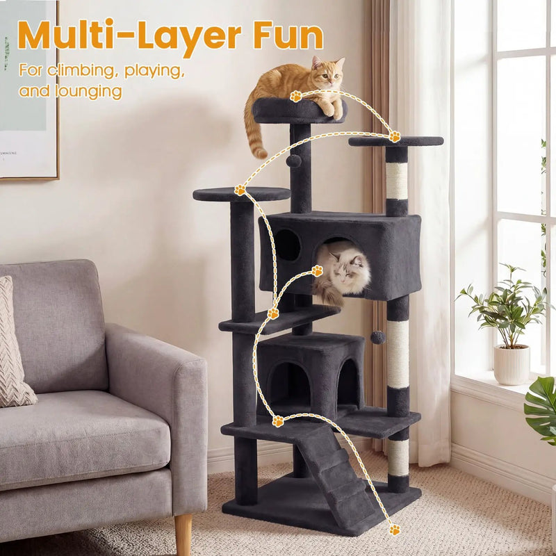 52 Inch Tall Cat Tree Tower for Indoor Cats by DirectDeals