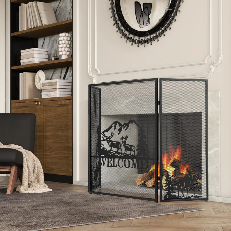 52 x 31 Inch Fireplace Screen by DirectDeals