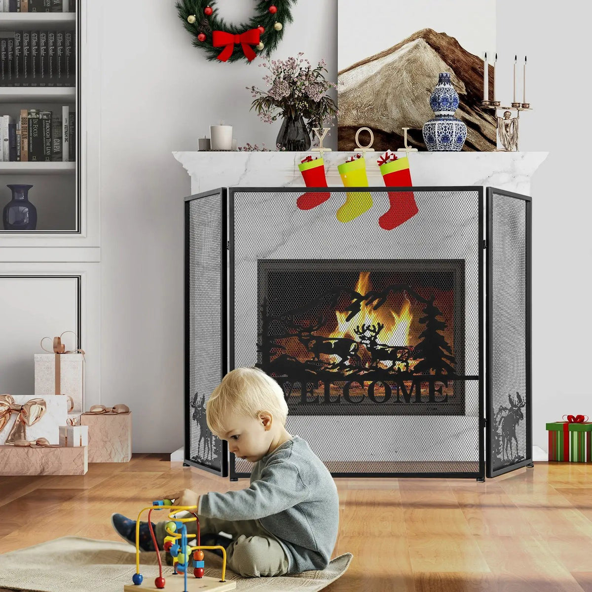 52 x 31 Inch Fireplace Screen, photo 14 of 16