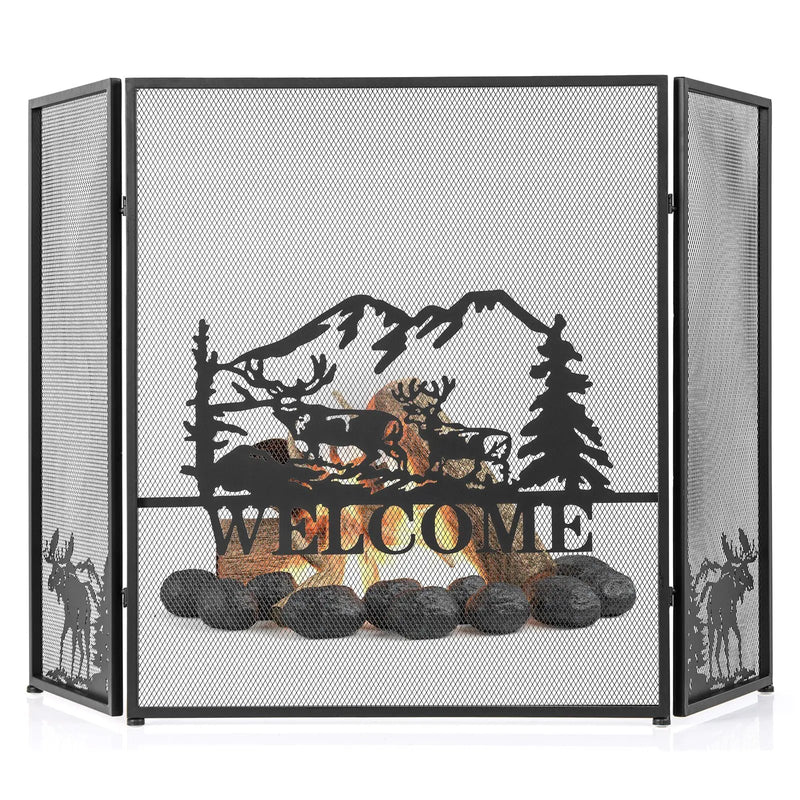 52 x 31 Inch Fireplace Screen by DirectDeals