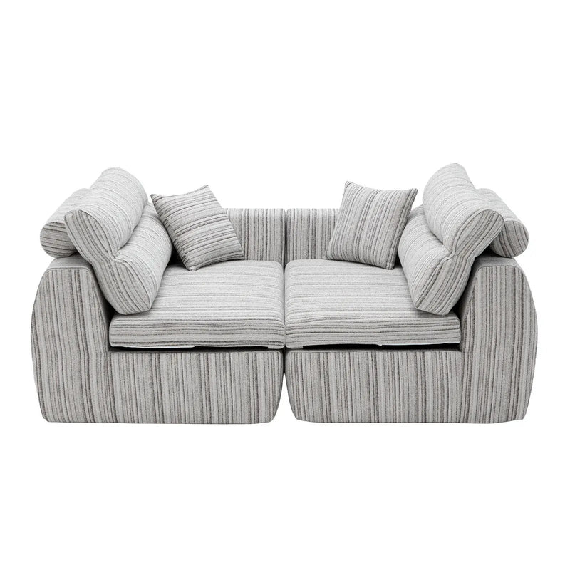 3 Seater, Couch With Throw Pillows For Living Room by Unique Piece Furniture
