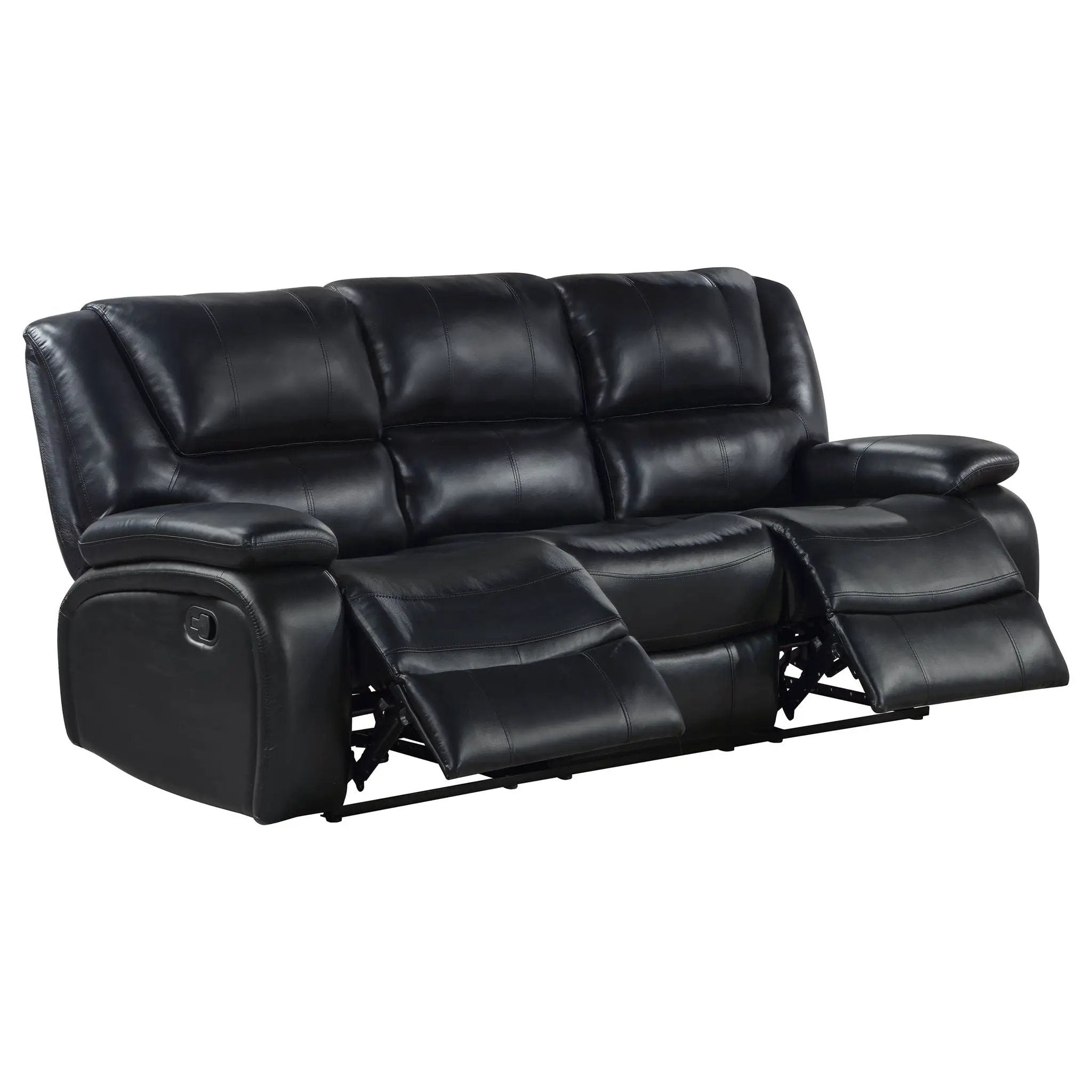 Camila 3-piece Upholstered Reclining Sofa Set Black by Unique Piece Furniture